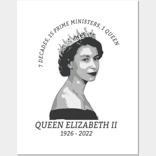 rip queen elizabeth ii Posters and Art